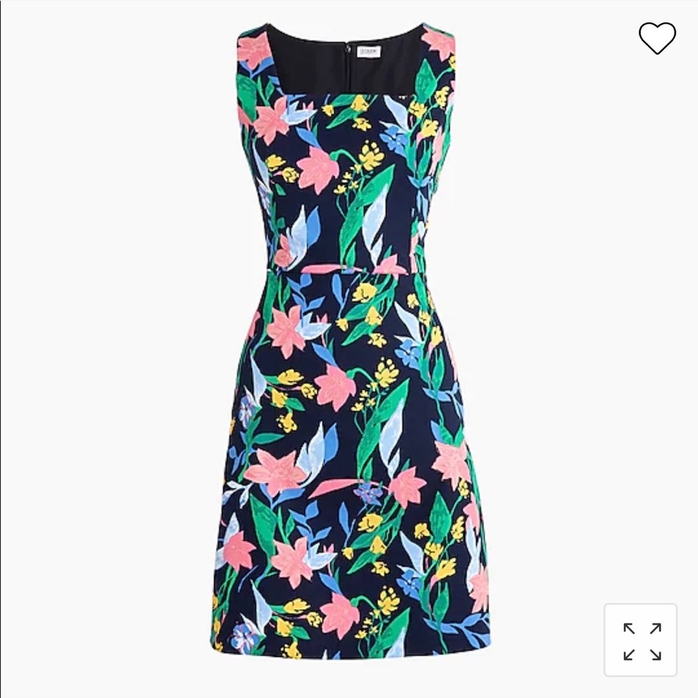 NEW! J.Crew Floral basketweave square-neck dress - size 4